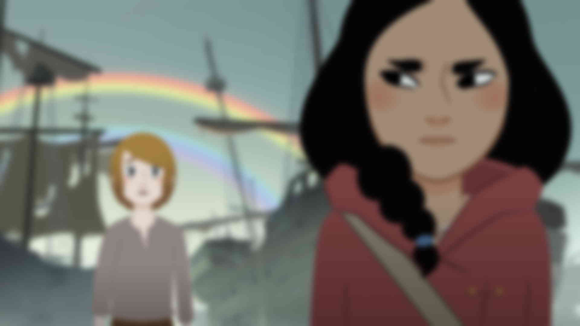 Photo de la rivière à l'envers